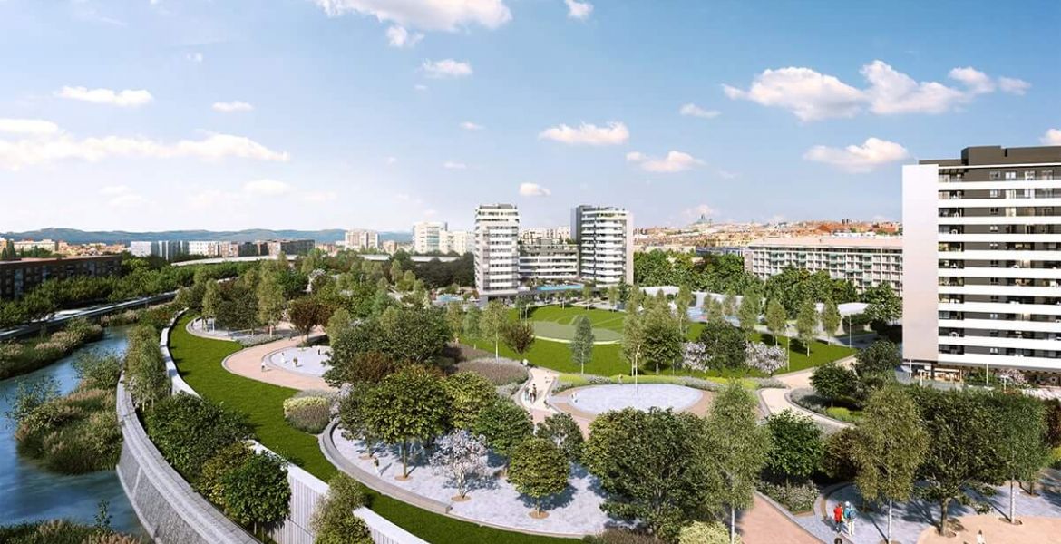 Vista aérea del proyecto Ribera del Calderón